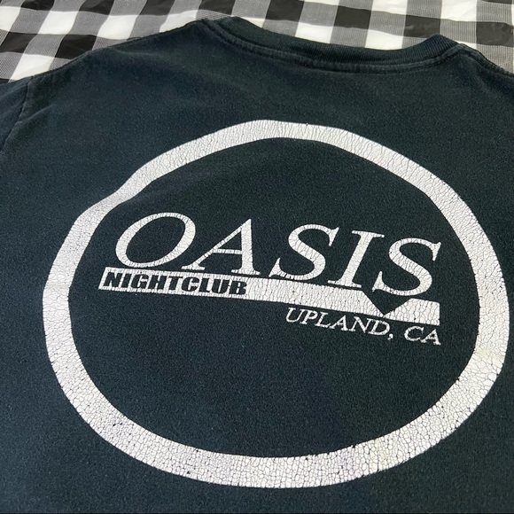 Oasis Night Club Upland California Nightlife Vintage T Shirt Black S - Picture 5 of 7